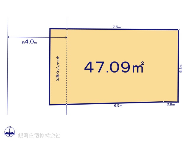G00392393 東京都練馬区北町３丁目 土地(建築条件付土地) 3280万円【区画図】