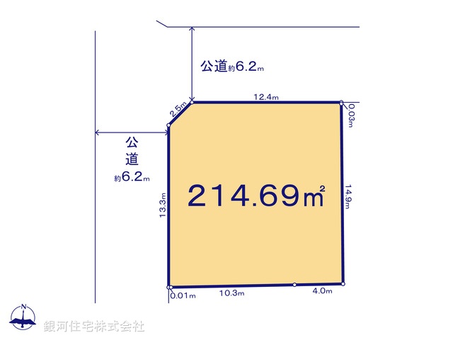 G00392435 神奈川県横浜市金沢区釜利谷東３丁目 土地 4180万円【区画図】