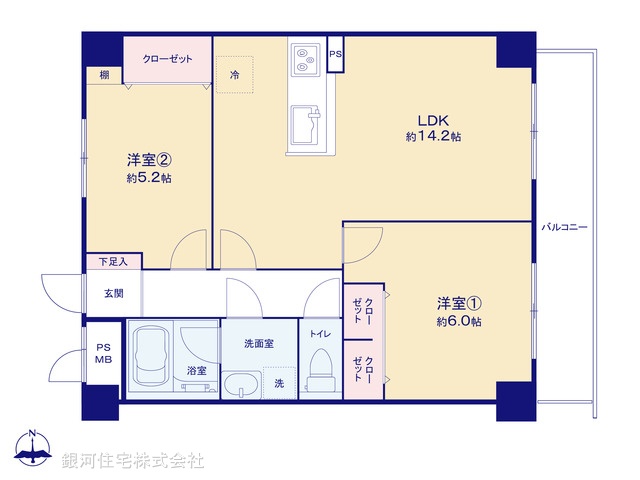 G00392448 東京都三鷹市下連雀４丁目 中古マンション 5099万円【間取図】