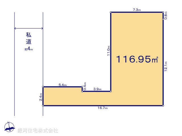 G00392540 千葉県松戸市西馬橋１丁目 土地 3070万円【区画図】