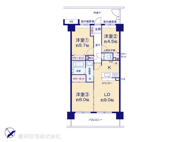 G00392554 東京都町田市金森２丁目 中古マンション 4080万円【間取図】