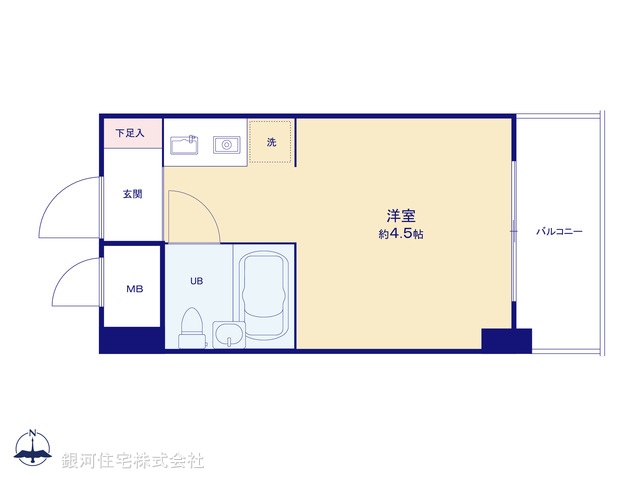 G00392633 東京都武蔵野市境南町２丁目 中古マンション 1480万円【間取図】
