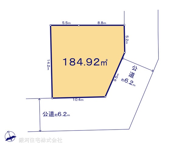 G00392648 神奈川県逗子市沼間５丁目 土地 3280万円【区画図】