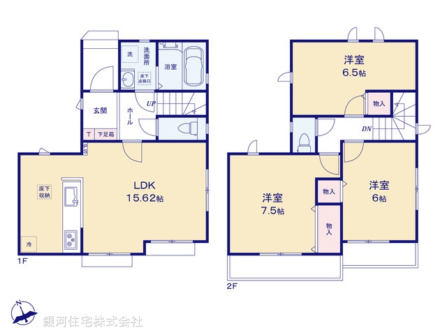 G00392666 千葉県船橋市松が丘４丁目 新築一戸建て 3090万円【間取図】