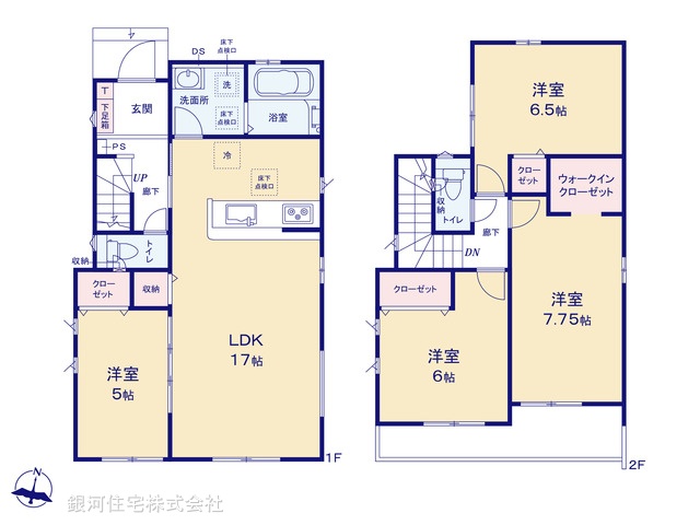 G00392679 千葉県市川市大野町２丁目 新築一戸建て 4290万円【間取図】