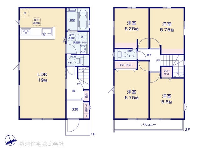 G00392713 千葉県松戸市栄町１丁目 新築一戸建て 4990万円【間取図】