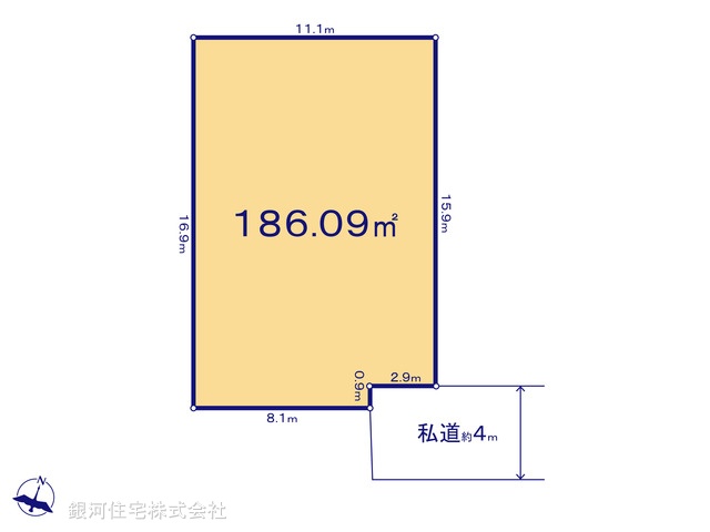 G00392726 埼玉県さいたま市北区東大成町２丁目 土地 5680万円【区画図】
