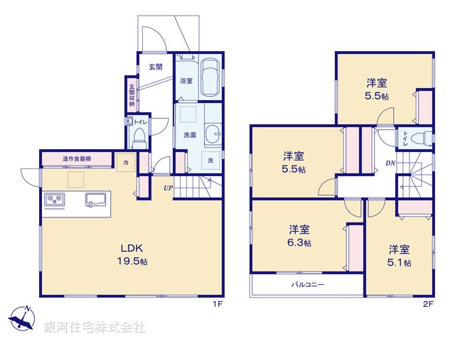 G00392729 埼玉県川越市大字藤間 新築一戸建て 4880万円【間取図】