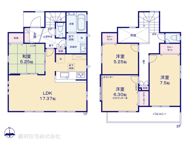 G00392763 東京都小平市鈴木町１丁目 新築一戸建て 6450万円【間取図】