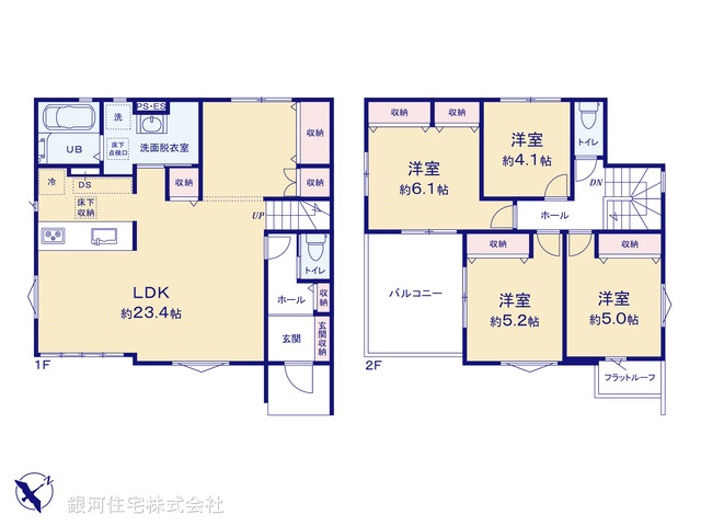 G00392803 千葉県千葉市中央区松ヶ丘町 新築一戸建て 4999万円【間取図】