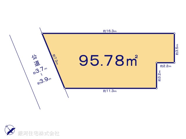 G00392807 神奈川県横浜市西区浅間町２丁目 土地 6980万円【区画図】