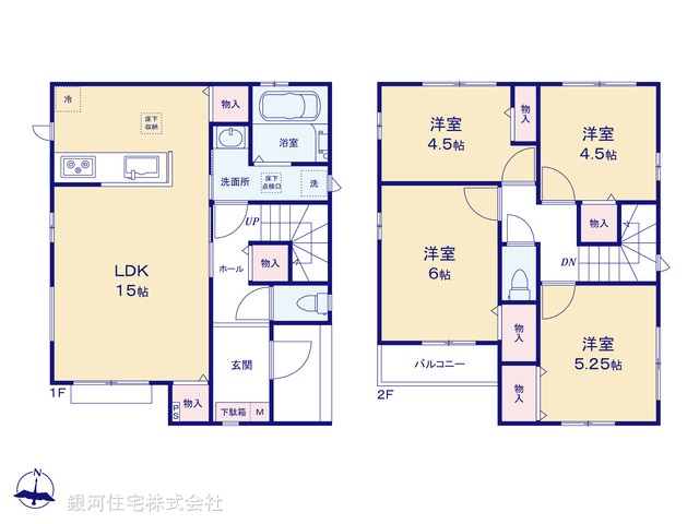 G00392889 東京都葛飾区水元５丁目 新築一戸建て 4390万円【間取図】