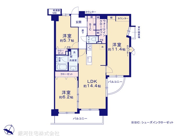 G00392973 埼玉県さいたま市南区白幡５丁目 中古マンション 4899万円【間取図】