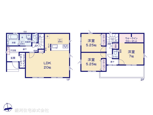 G00392976 埼玉県北足立郡伊奈町栄２丁目 新築一戸建て 3299万円【間取図】