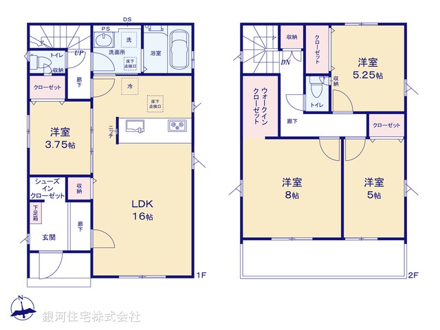 G00392978 埼玉県北足立郡伊奈町栄２丁目 新築一戸建て 3799万円【間取図】