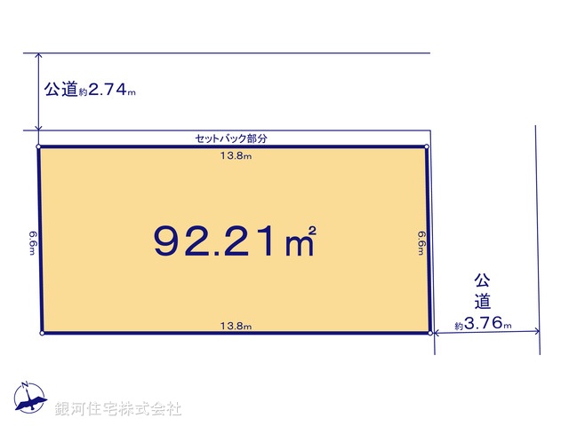 G00392987 千葉県市川市本北方２丁目 土地 3390万円【区画図】
