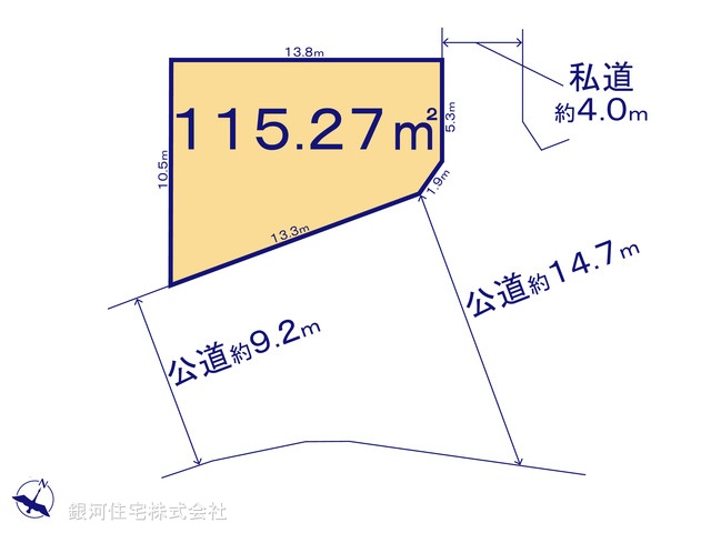 G00393033 千葉県市川市曽谷８丁目 土地 2799万円【区画図】