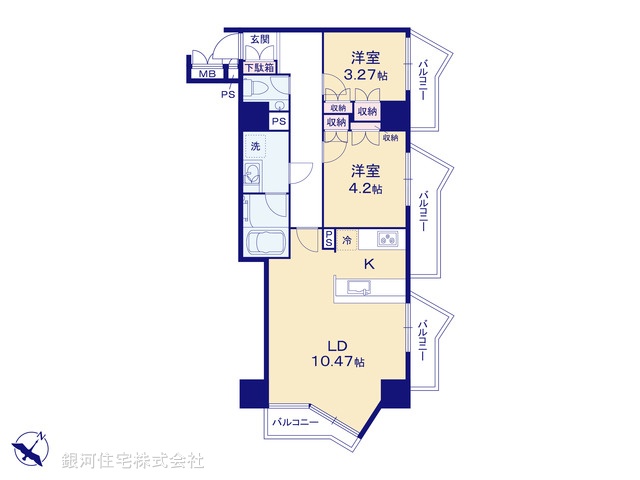 G00393038 東京都立川市高松町２丁目 中古マンション 3680万円【間取図】
