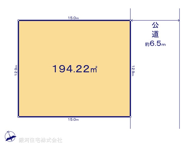 G00393068 神奈川県横浜市栄区鍛冶ヶ谷町 土地 4390万円【区画図】