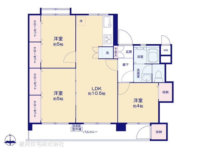 G00393080 東京都調布市染地３丁目 中古マンション 2180万円【間取図】