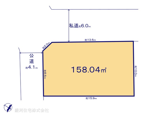 G00393120 千葉県市川市大野町１丁目 土地 3990万円【区画図】