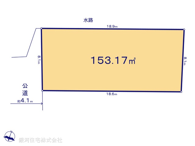 G00393124 埼玉県草加市北谷３丁目 土地 3499万円【区画図】