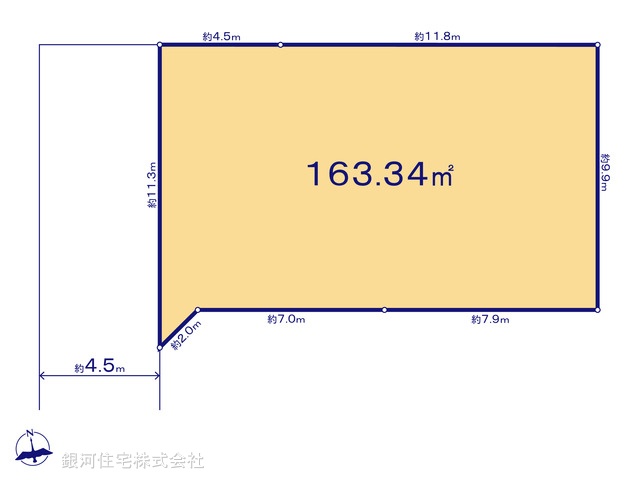 G00393134 神奈川県平塚市東真土４丁目 土地 2580万円【区画図】