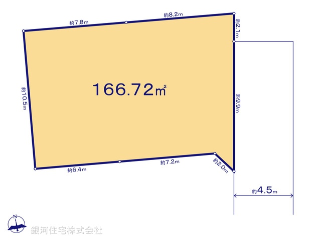 G00393137 神奈川県平塚市東真土４丁目 土地 2580万円【区画図】