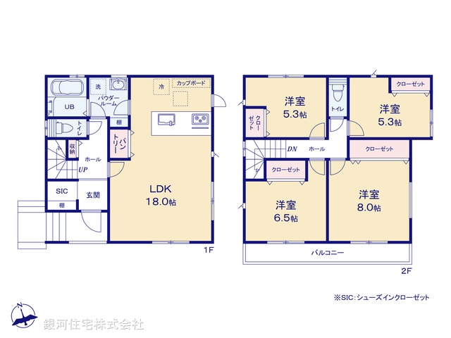 G00393215 神奈川県横浜市旭区南本宿町 新築一戸建て 6290万円【間取図】