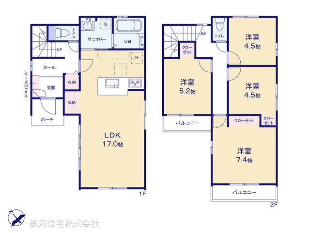 G00393260 千葉県八千代市高津 新築一戸建て 2690万円【間取図】