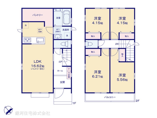 G00393273 埼玉県所沢市中新井５丁目 新築一戸建て 2990万円【間取図】