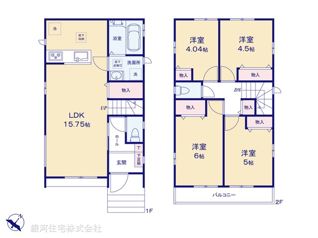G00393291 千葉県千葉市若葉区桜木北１丁目 新築一戸建て 3090万円【間取図】