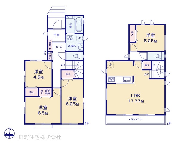 G00393329 神奈川県川崎市中原区井田３丁目 中古一戸建て 5690万円【間取図】