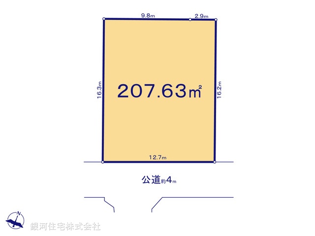 G00393336 千葉県我孫子市船戸２丁目 土地 3580万円【区画図】