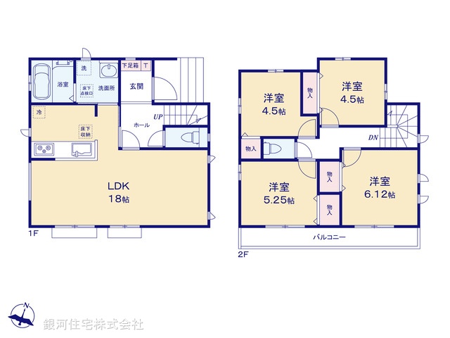 G00393423 埼玉県新座市石神４丁目 新築一戸建て 4090万円【間取図】