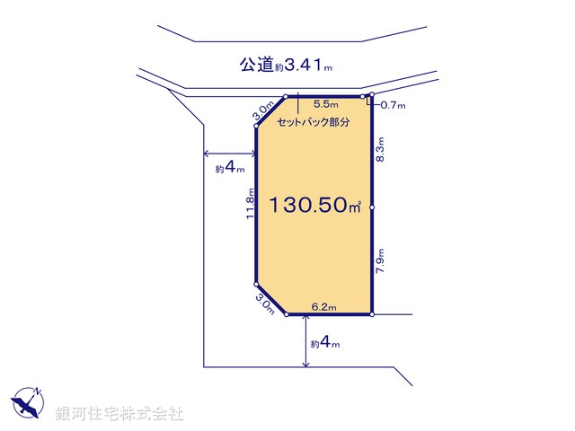 G00393454 埼玉県入間市高倉５丁目 土地(建築条件付土地) 1999万円【区画図】