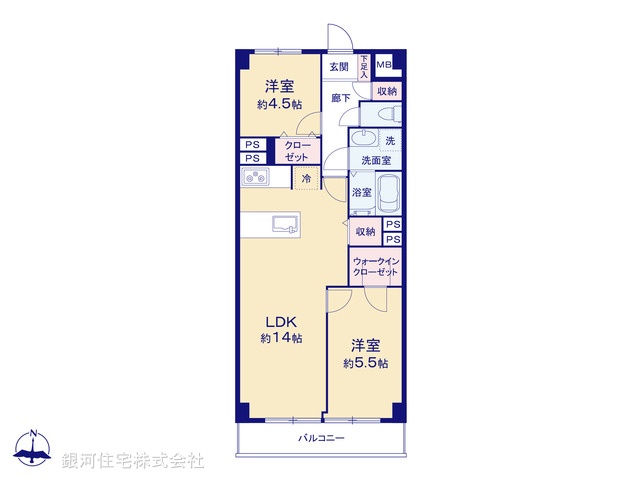 G00393483 東京都小金井市本町４丁目 中古マンション 3380万円【間取図】