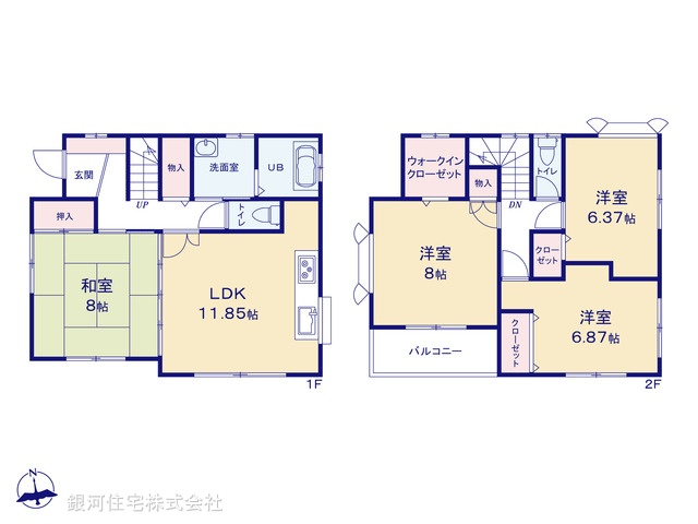 G00393503 千葉県市川市曽谷２丁目 中古一戸建て 2849万円【間取図】