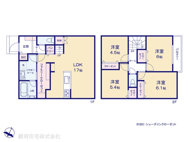 G00393530 神奈川県横浜市戸塚区平戸４丁目 新築一戸建て 6180万円【間取図】