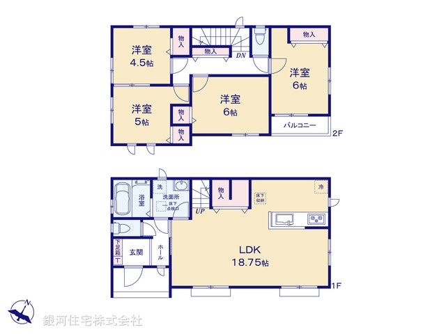G00393570 東京都町田市成瀬台１丁目 新築一戸建て 4490万円【間取図】