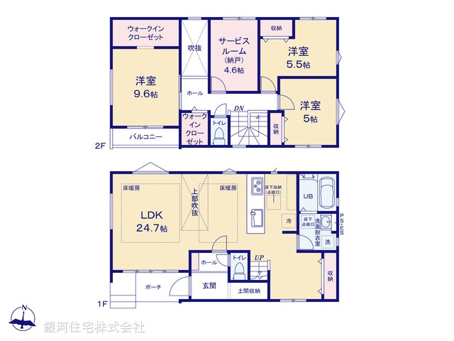 G00393576 東京都町田市成瀬台２丁目 新築一戸建て 5899万円【間取図】