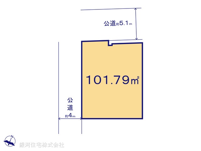G00393608 埼玉県志木市本町４丁目 土地 4650万円【区画図】