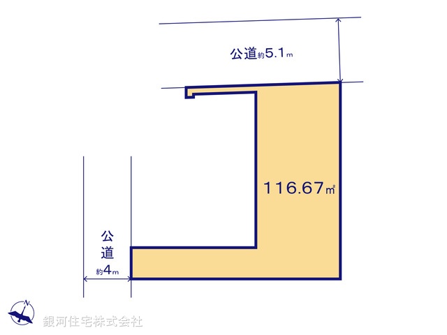 G00393609 埼玉県志木市本町４丁目 土地 4400万円【区画図】