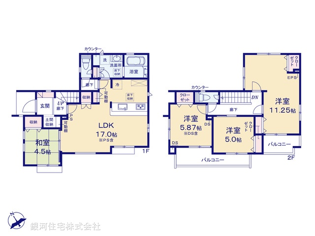 G00393660 埼玉県久喜市本町２丁目 新築一戸建て 4798万円【間取図】