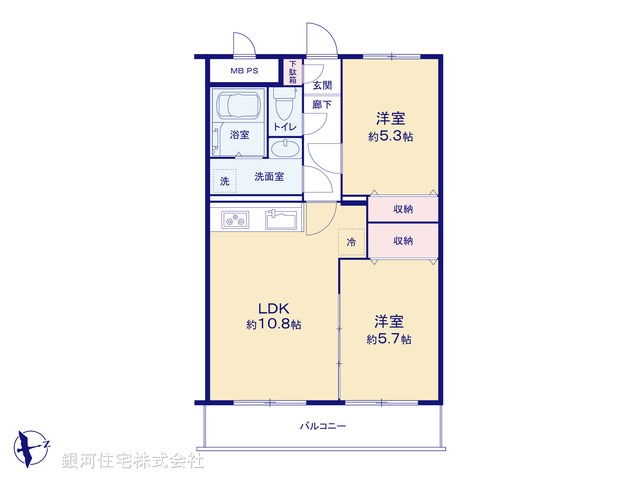 G00393683 東京都北区志茂３丁目 中古マンション 5099万円【間取図】