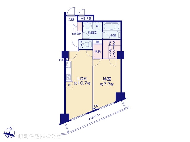 G00393688 神奈川県横浜市戸塚区品濃町 中古マンション 1799万円【間取図】