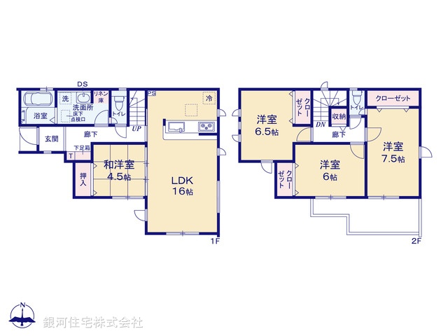 G00393699 千葉県松戸市松飛台 新築一戸建て 4580万円【間取図】