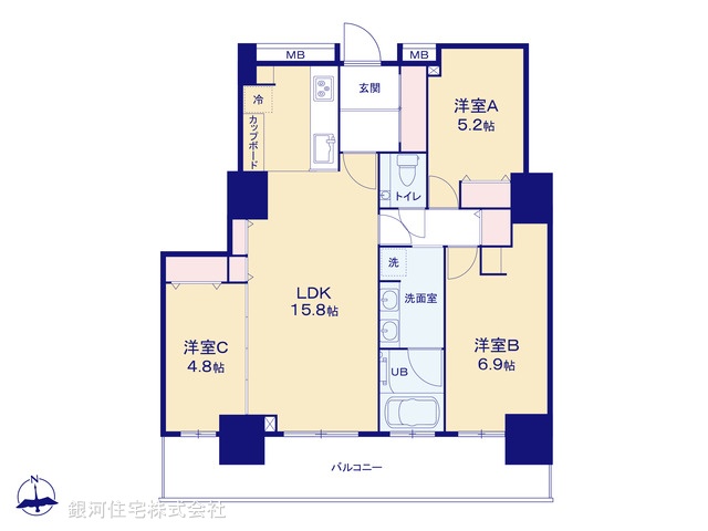 G00393709 東京都港区港南３丁目 中古マンション 1億7800万円【間取図】