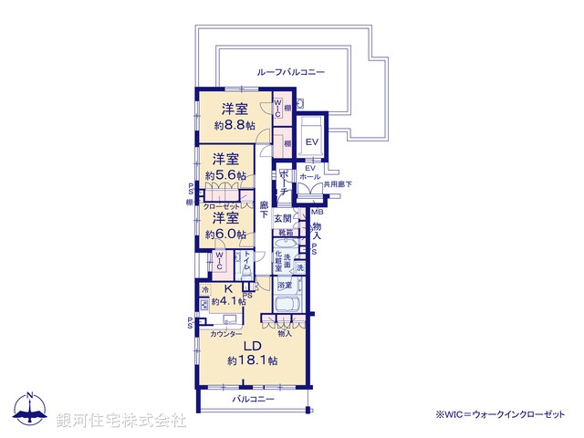 G00393728 東京都板橋区小茂根１丁目 中古マンション 1億6500万円【間取図】