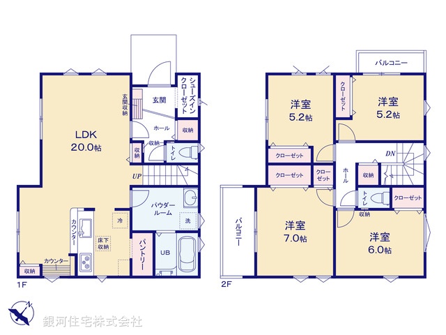 G00393751 千葉県船橋市大穴南２丁目 新築一戸建て 4599万円【間取図】